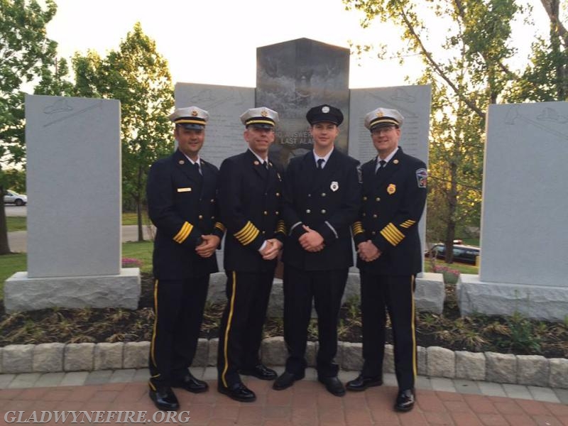 Sam Leis Fire I graduation. 

(L to R: Schwarz, Block, S.Leis, B. Leis)