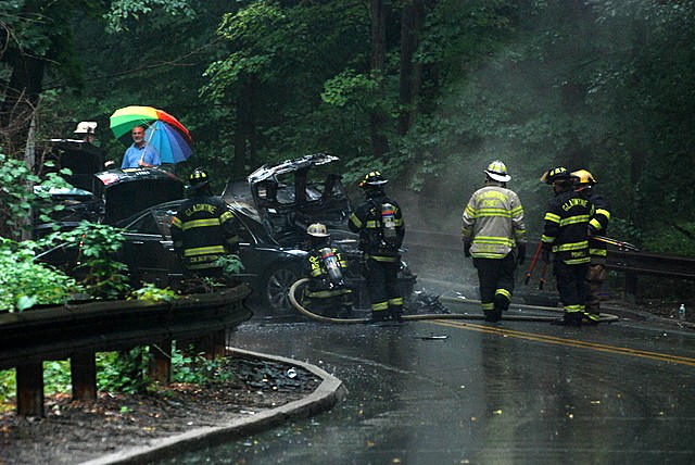 Crash on State Road with Fire - Aug 2008